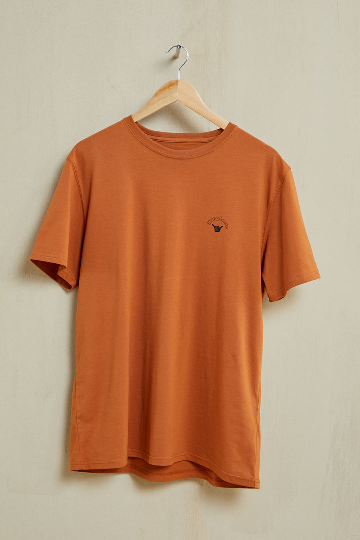 Trust Organic PIMA Tee – Brick - Hang Loose#color_brick