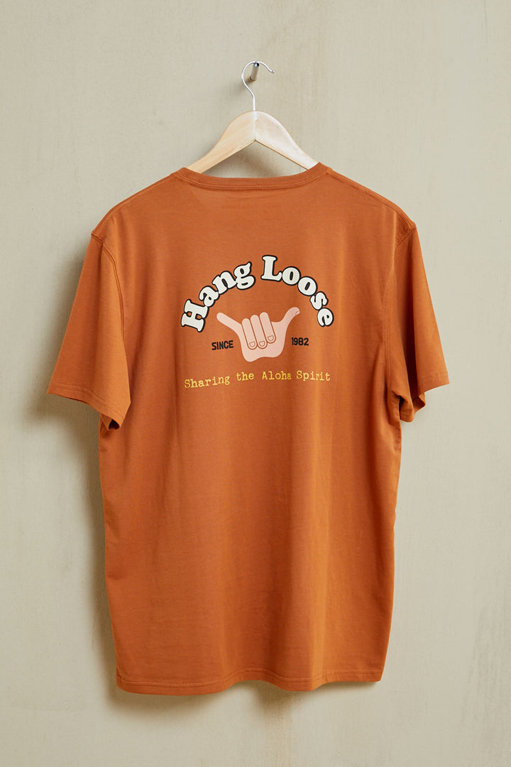Trust Organic PIMA Tee – Brick - Hang Loose#color_brick