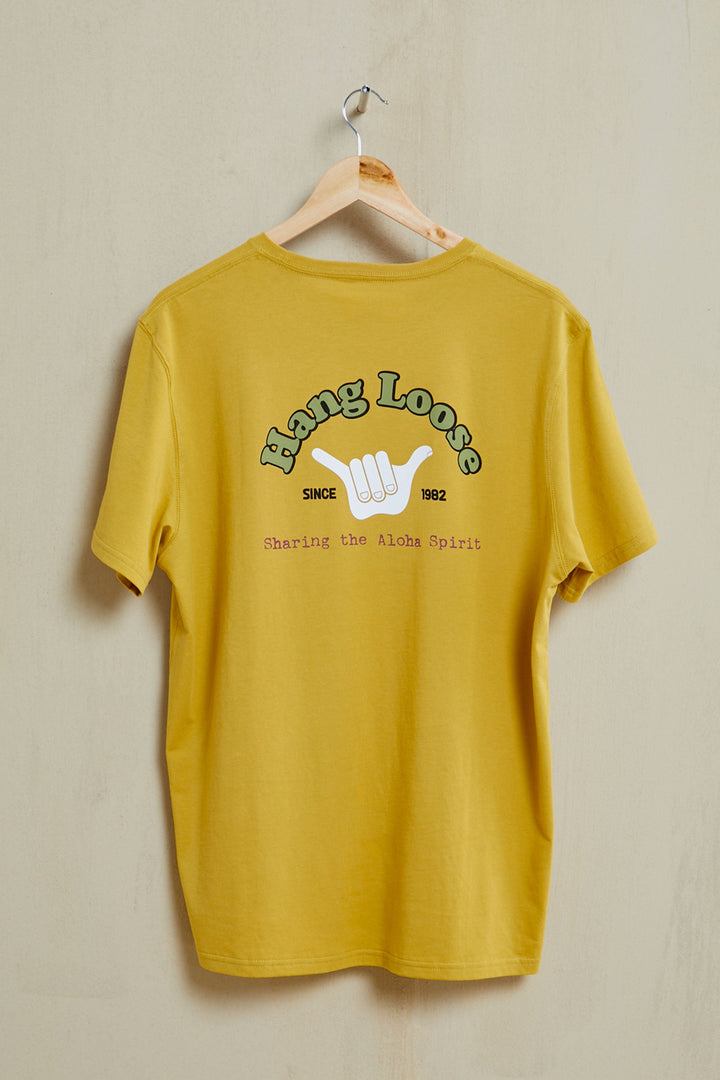 Trust Organic PIMA Tee – Mustard - Hang Loose#color_mustard