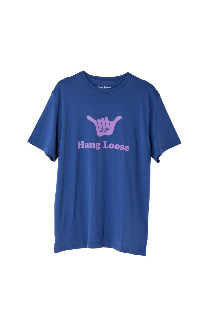 The Looger Organic PIMA Tee – Pacific Blue - Hang Loose#color_pacific-blue