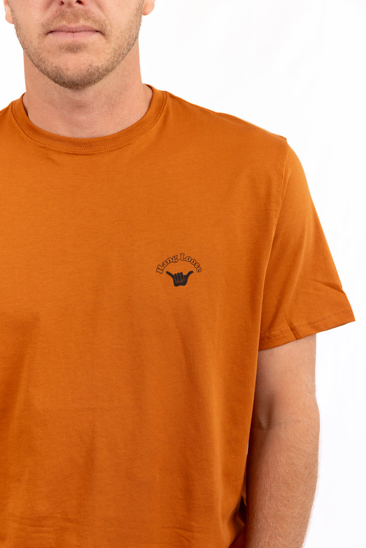 Trust Organic PIMA Tee – Brick - Hang Loose#color_brick