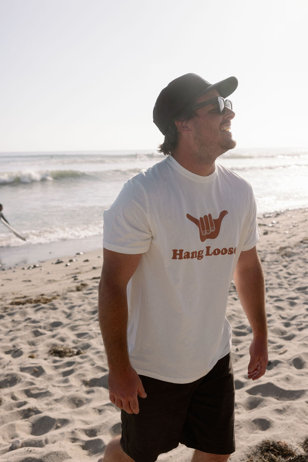 The Looger Organic PIMA Tee – Off White - Hang Loose#color_off-white