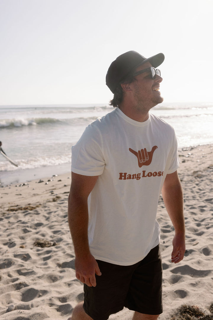 The Looger Organic PIMA Tee – Off White - Hang Loose#color_off-white