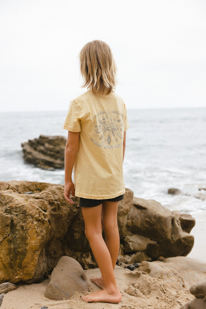 Board Meeting Kids PIMA Tee – straw - Hang Loose#color_straw