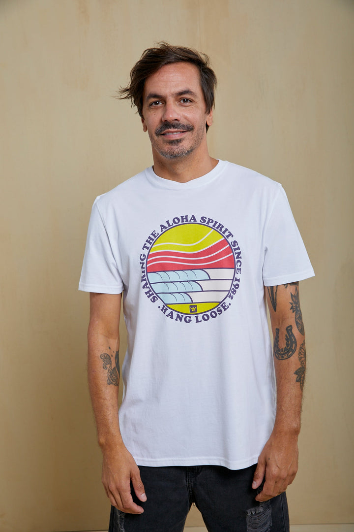 Aloha Organic PIMA Tee – White - Hang Loose#color_white