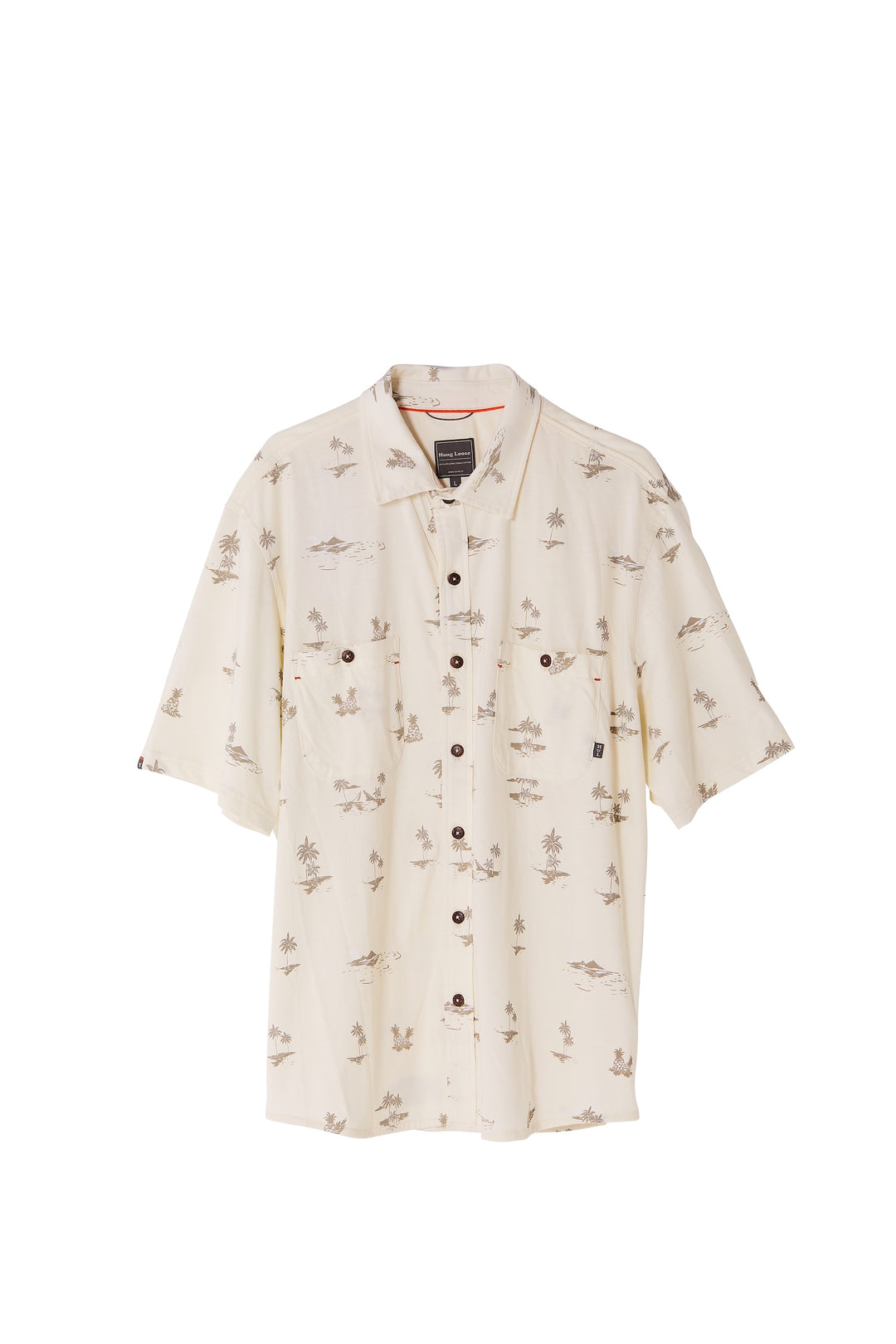 Waimea Organic PIMA Shirt - Off White - Hang Loose#color_off-white