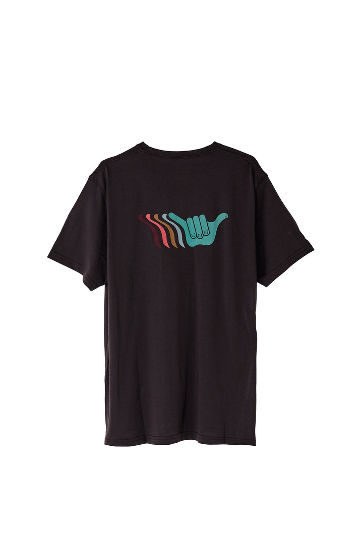 Eighty Two Organic PIMA Tee - Black Washed - Hang Loose#color_black-washed