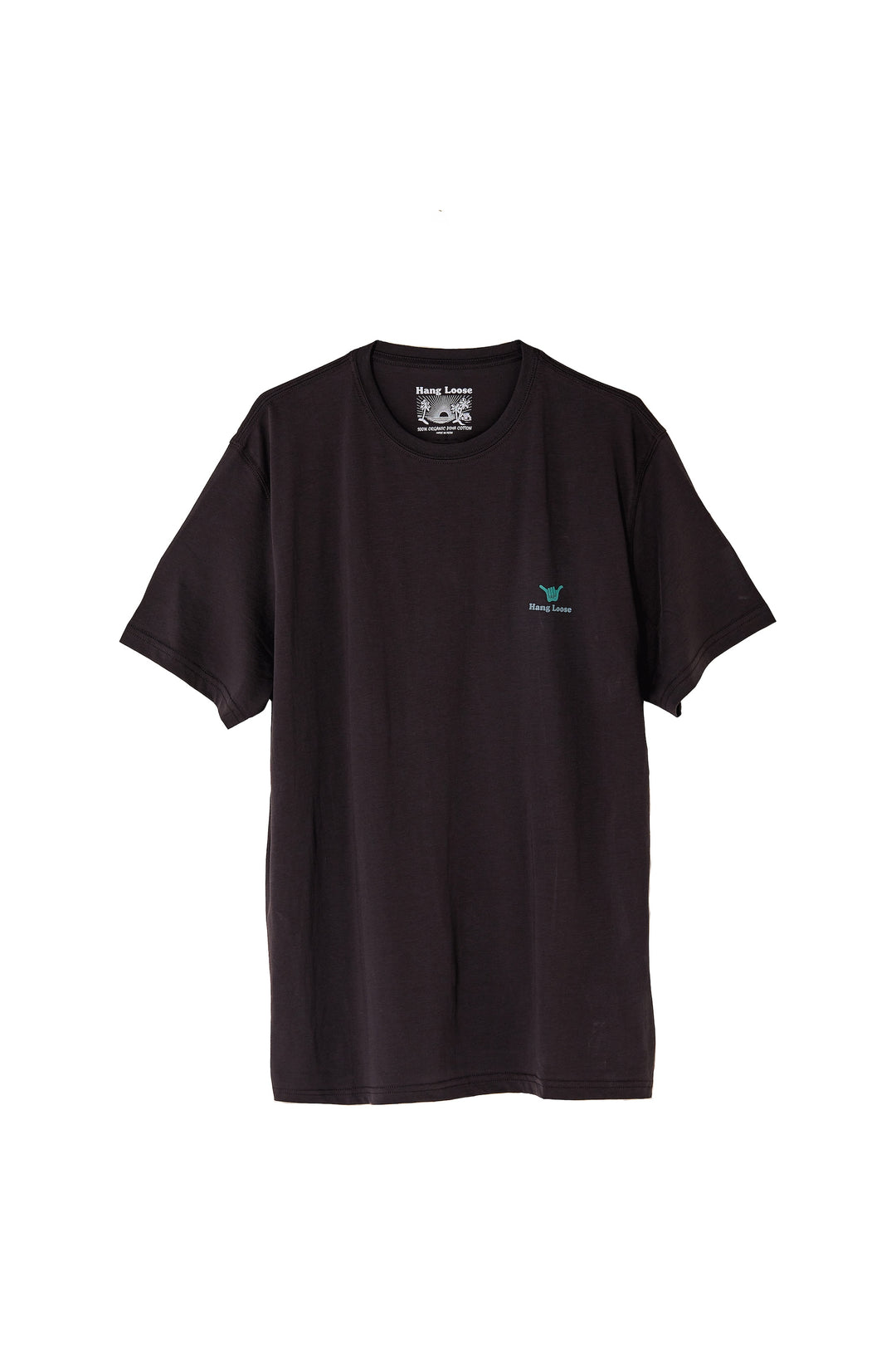 Eighty Two Organic PIMA Tee - Black Washed - Hang Loose#color_black-washed