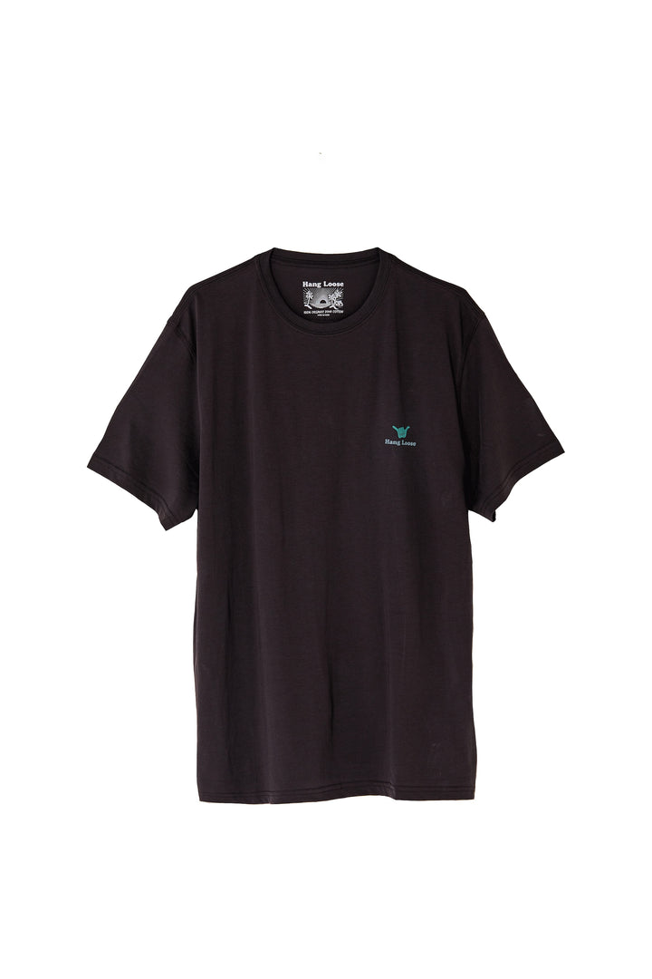 Eighty Two Organic PIMA Tee - Black Washed - Hang Loose#color_black-washed