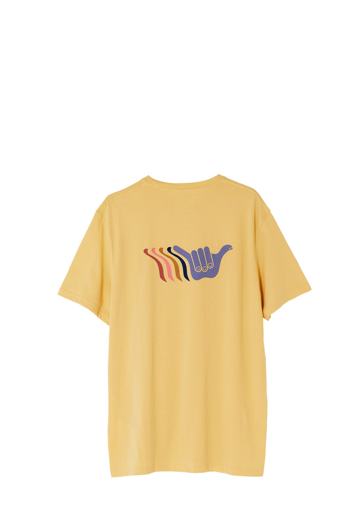 Eighty Two Organic PIMA Tee - Straw - Hang Loose#color_straw