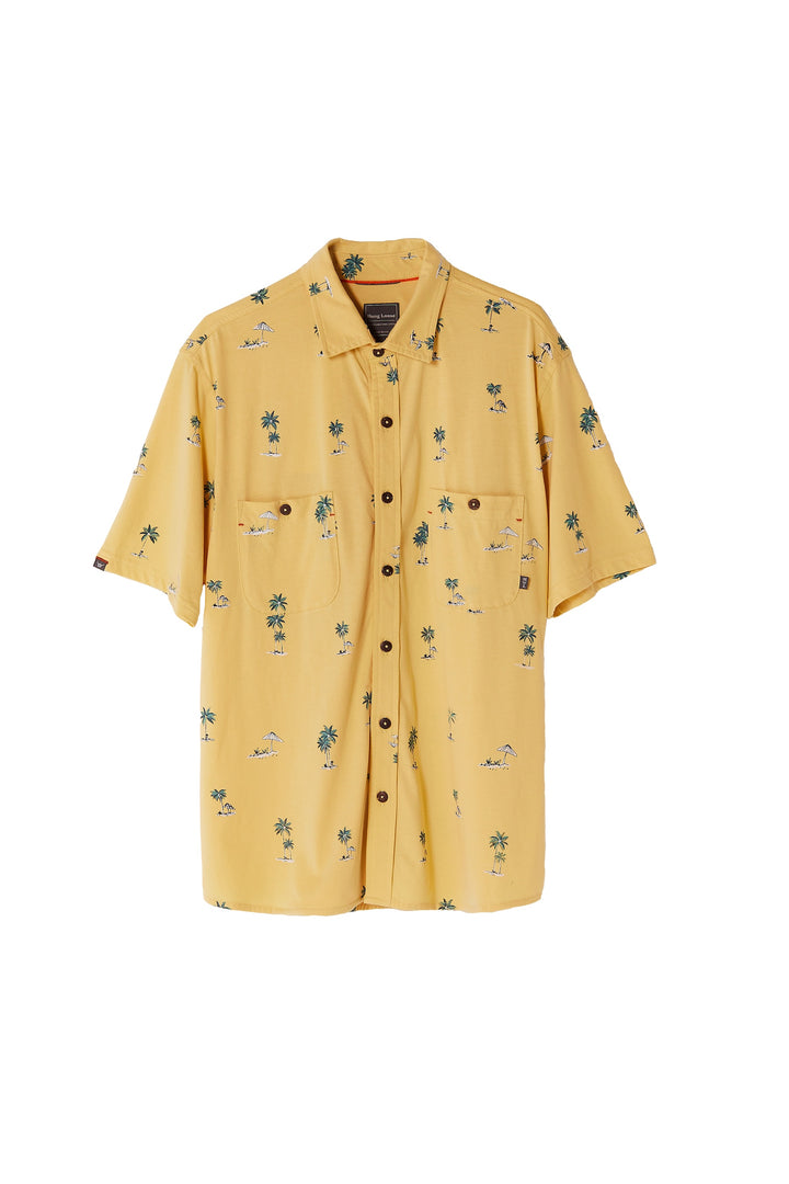 Sunset Organic PIMA Shirt - Straw - Hang Loose#color_straw