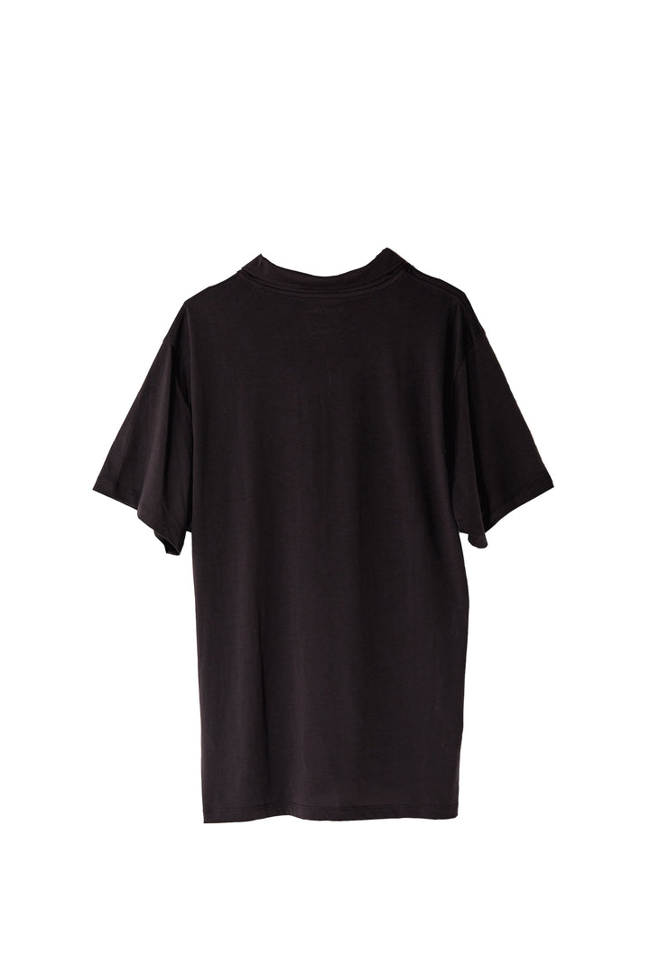 Haleiwa Polo Organic PIMA Tee – Washed Black - Hang Loose#color_black-washed