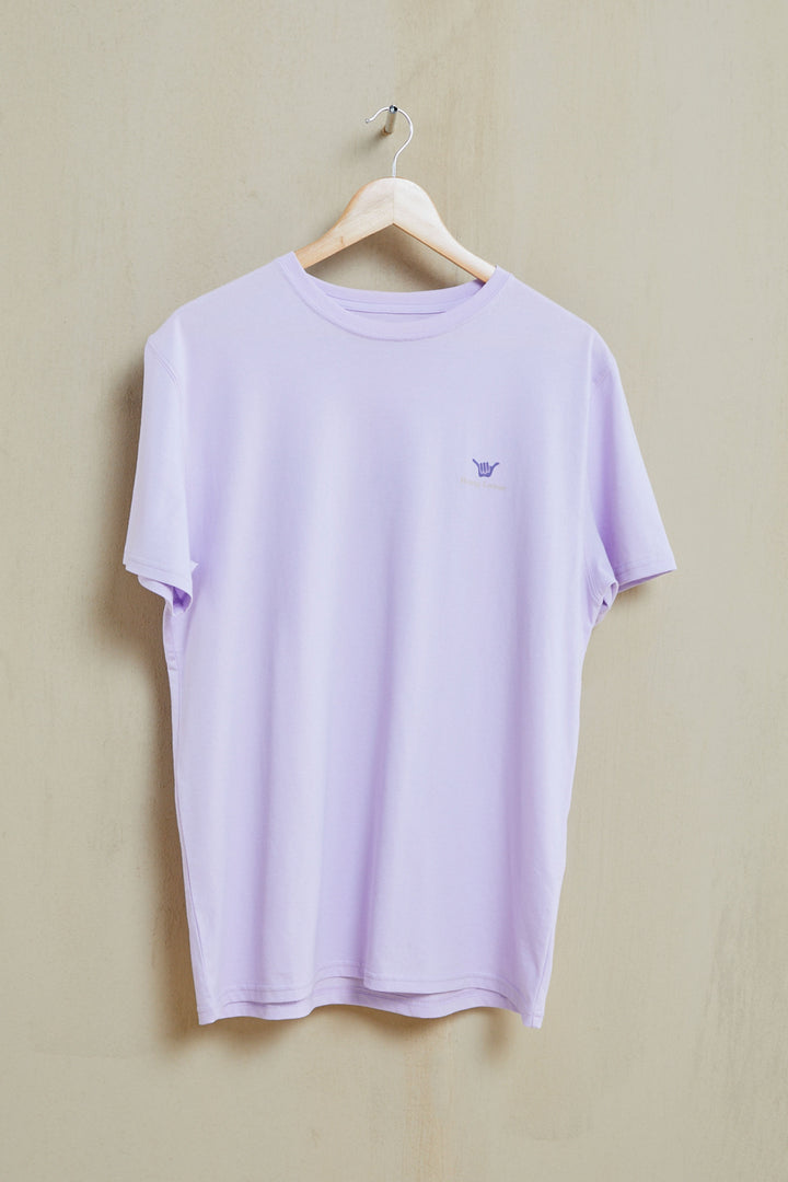 Eighty Two Organic PIMA Tee - Lilac  - Hang Loose#color_lilac