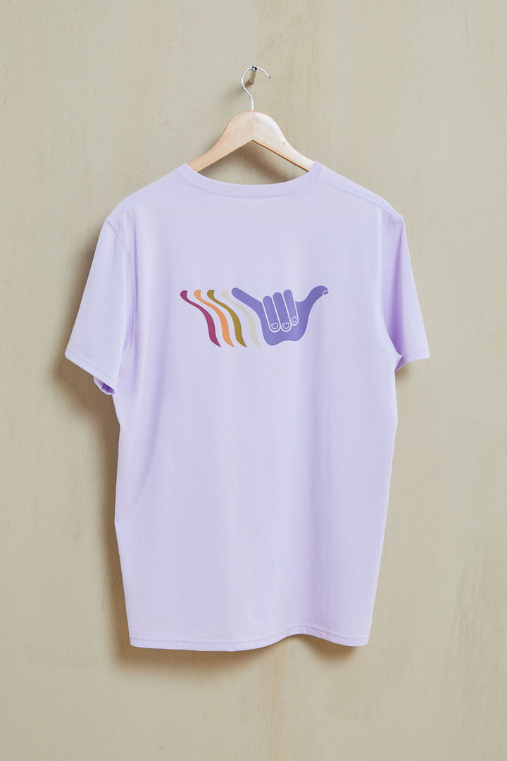 Eighty Two Organic PIMA Tee - Lilac  - Hang Loose#color_lilac