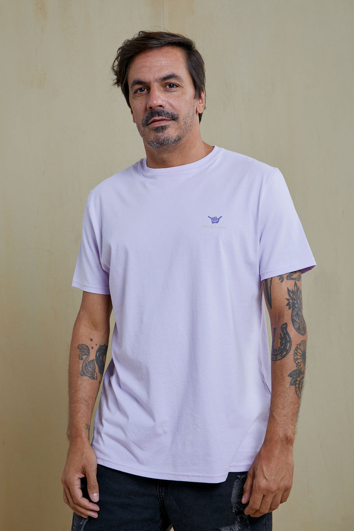 Eighty Two Organic PIMA Tee - Lilac  - Hang Loose#color_lilac