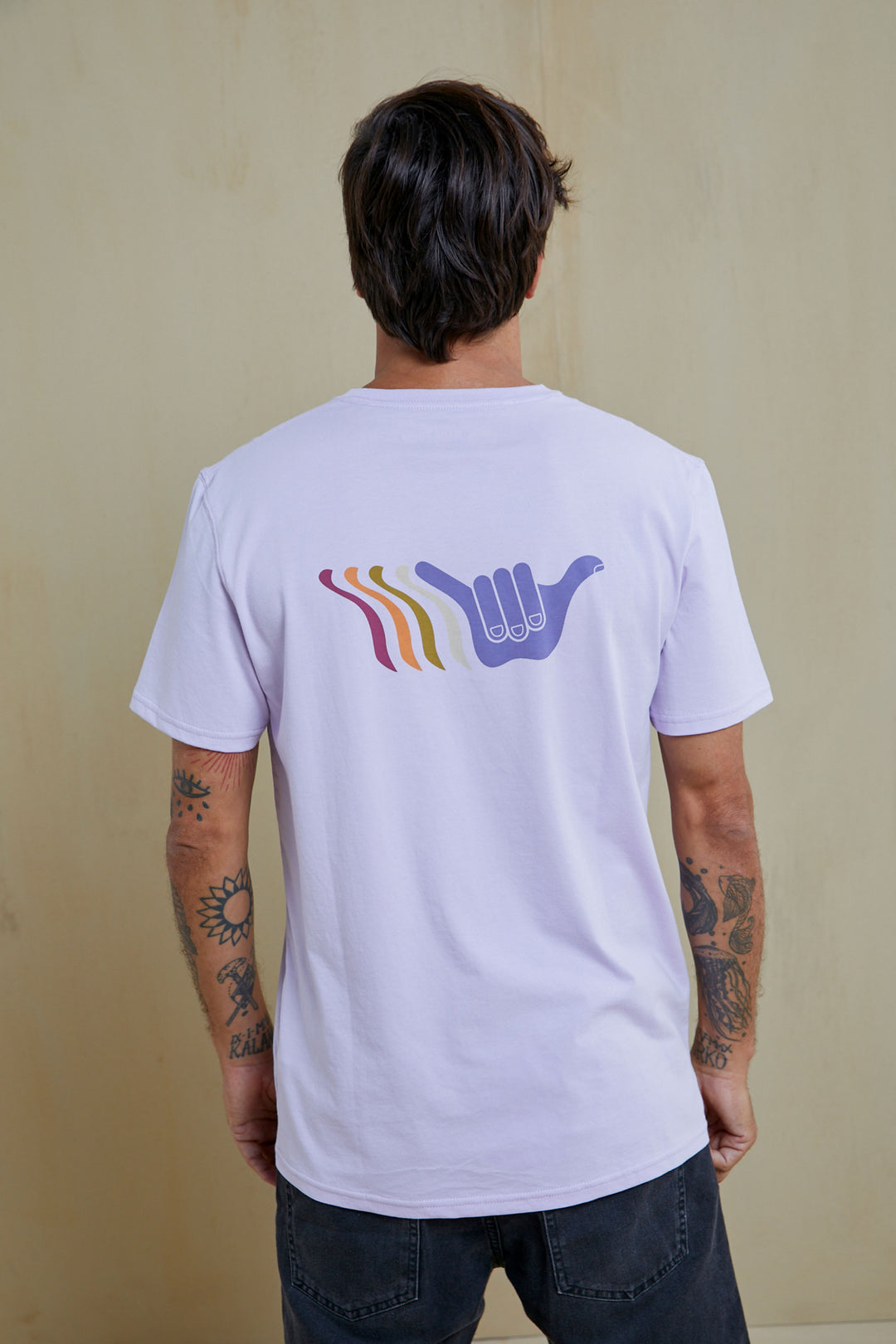 Eighty Two Organic PIMA Tee - Lilac  - Hang Loose#color_lilac