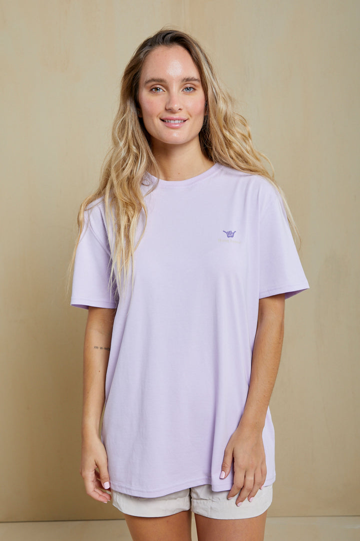 Eighty Two Organic PIMA Tee - Lilac  - Hang Loose#color_lilac