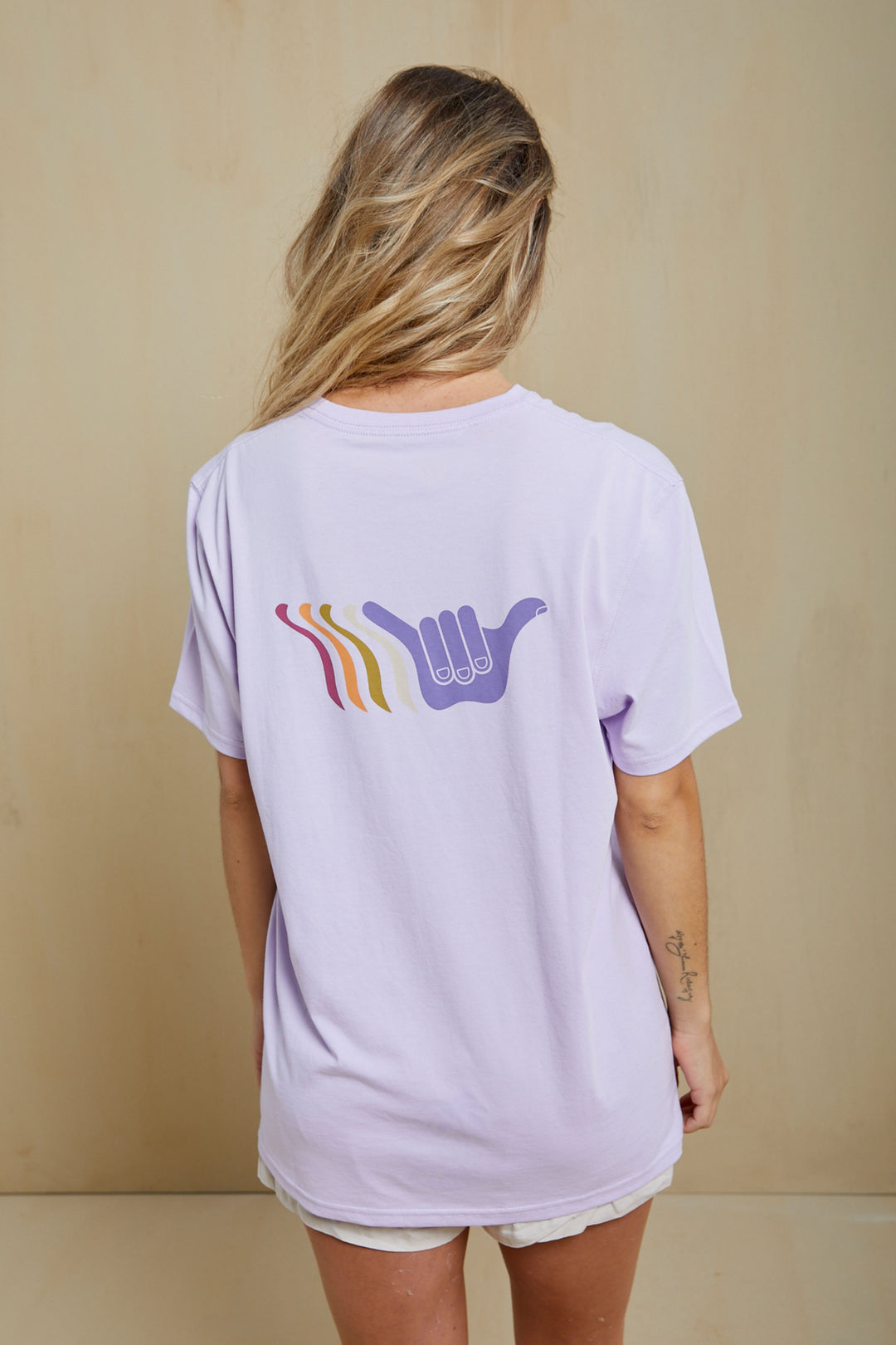 Eighty Two Organic PIMA Tee - Lilac  - Hang Loose#color_lilac