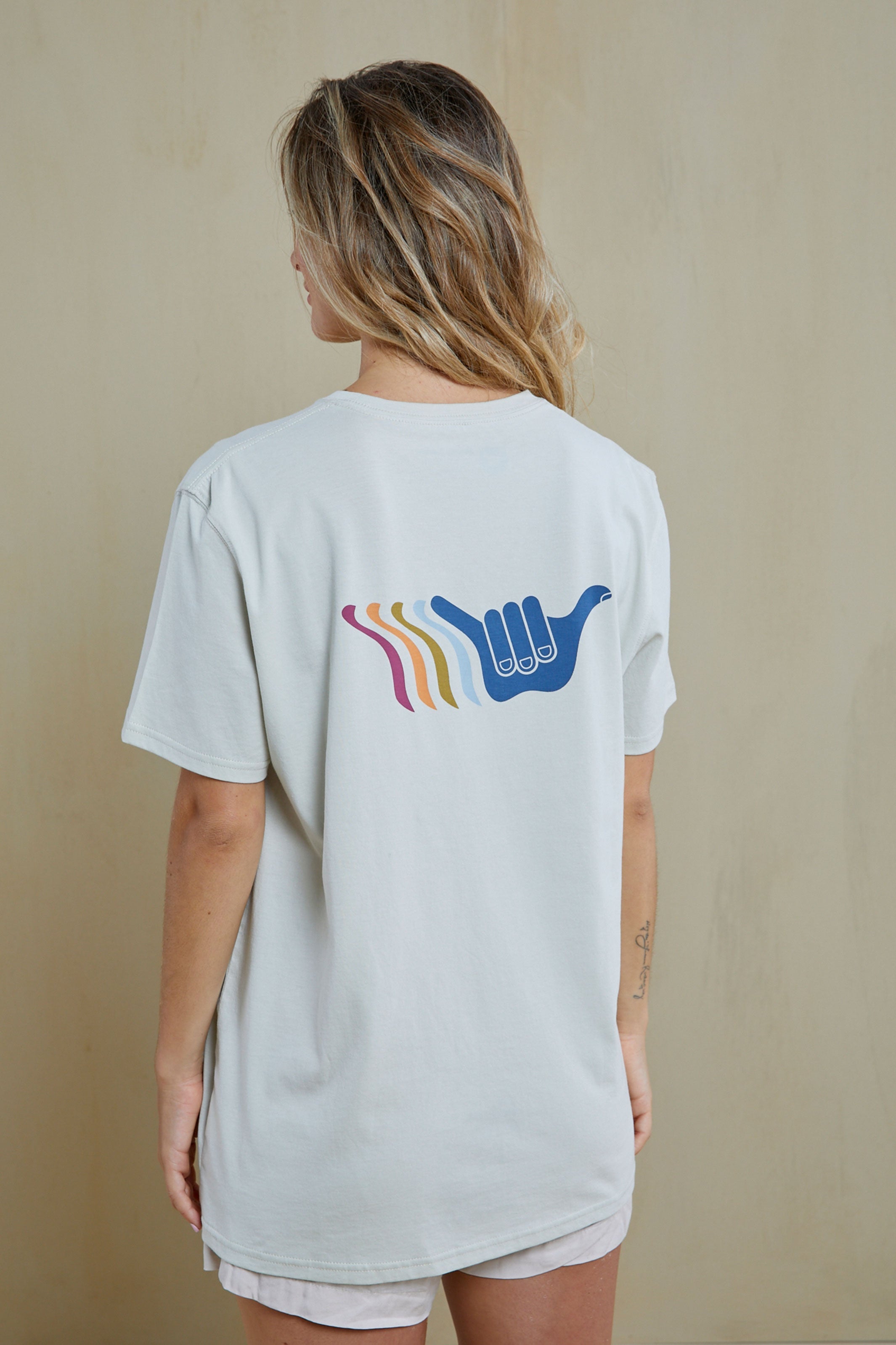 Eighty Two Organic PIMA Tee - Off White - Hang Loose#color_off-white