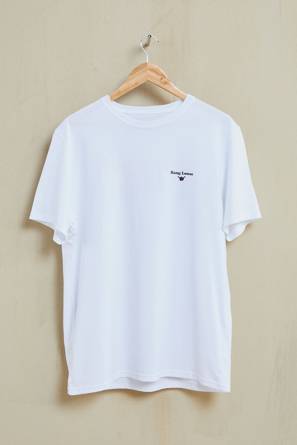 Over Organic PIMA Tee - White - Hang Loose#color_white