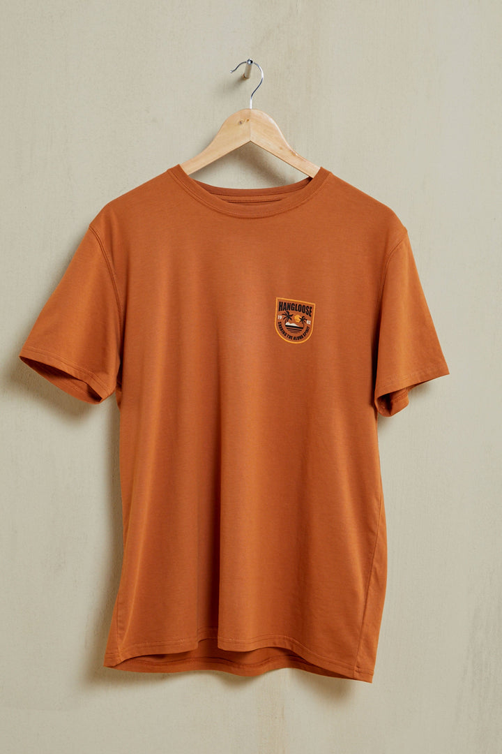 Shape Organic PIMA Tee – Brick - Hang Loose#color_brick