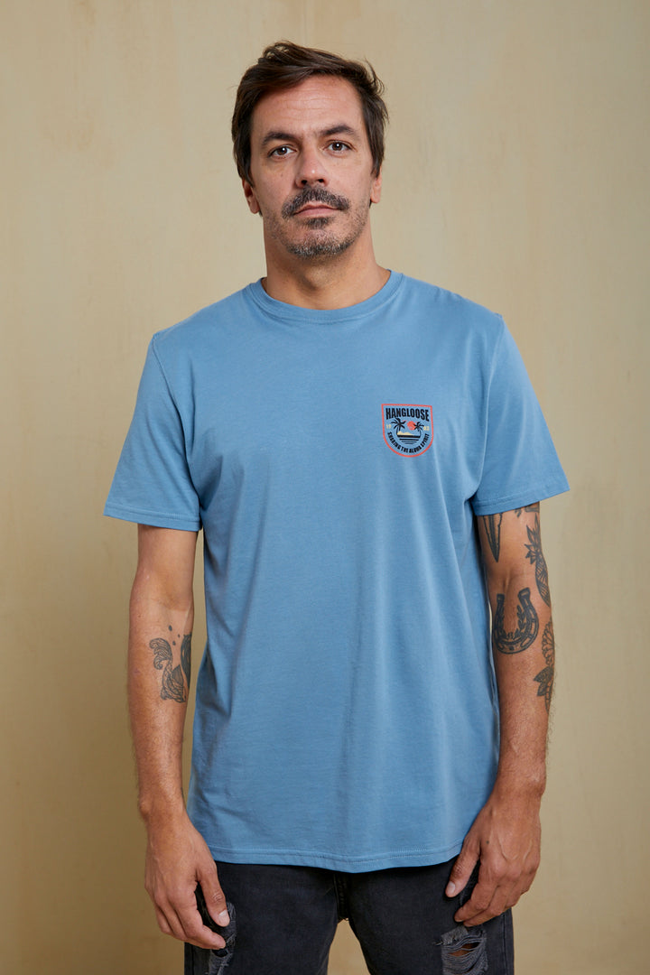 Shape Organic PIMA Tee – Slate Blue - Hang Loose#color_slate-blue