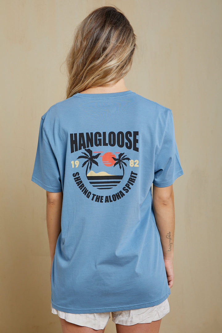 Shape Organic PIMA Tee – Slate Blue - Hang Loose#color_slate-blue