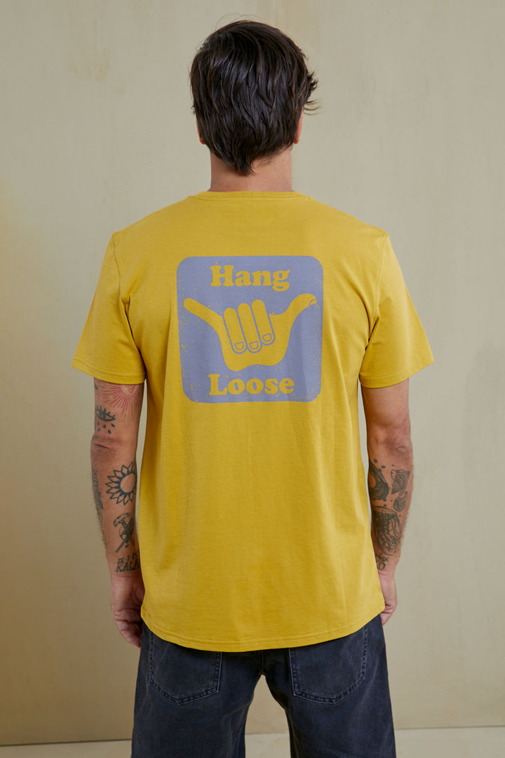 Back Organic PIMA Tee – Mustard - Hang Loose#color_mustard