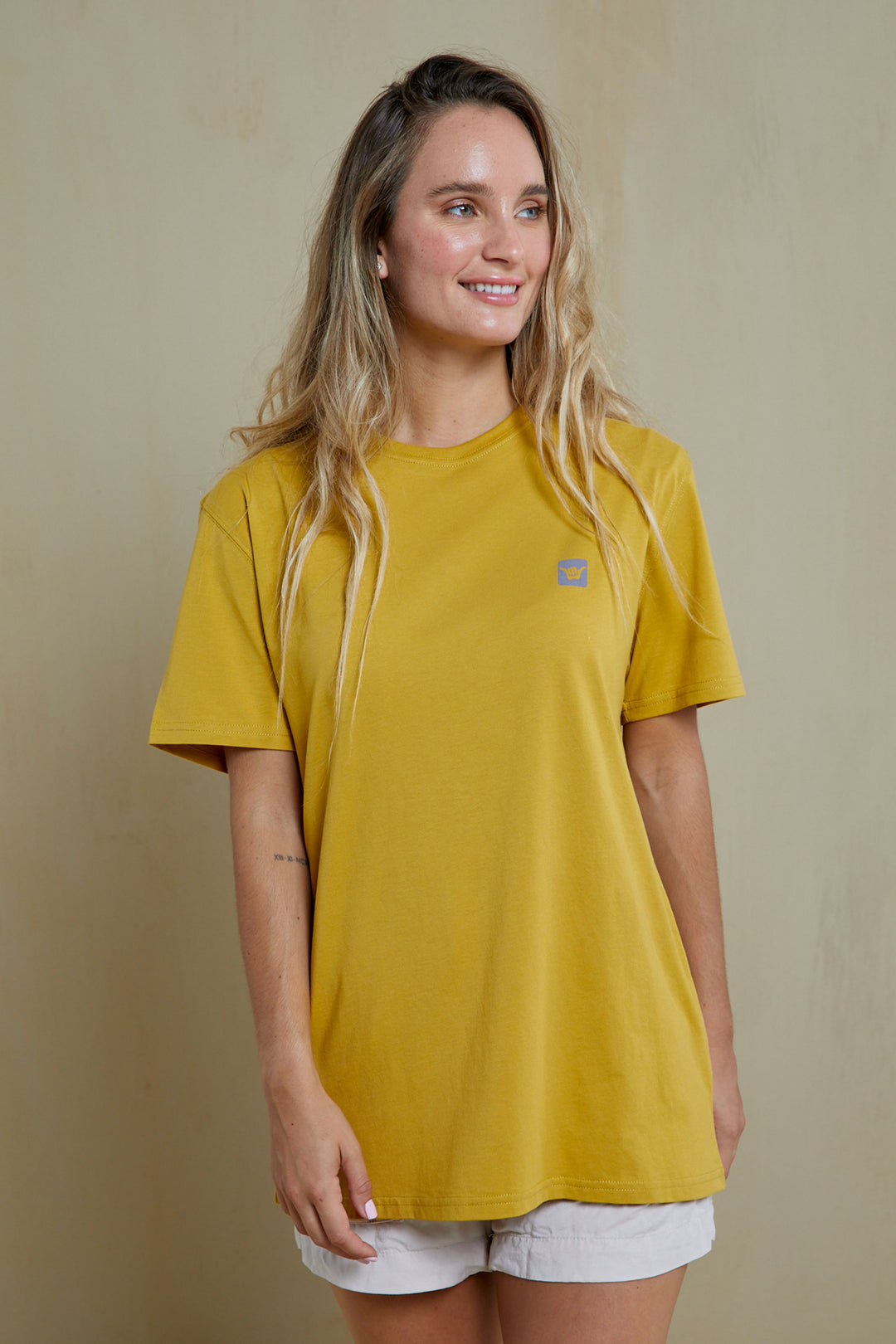 Back Organic PIMA Tee – Mustard - Hang Loose#color_mustard