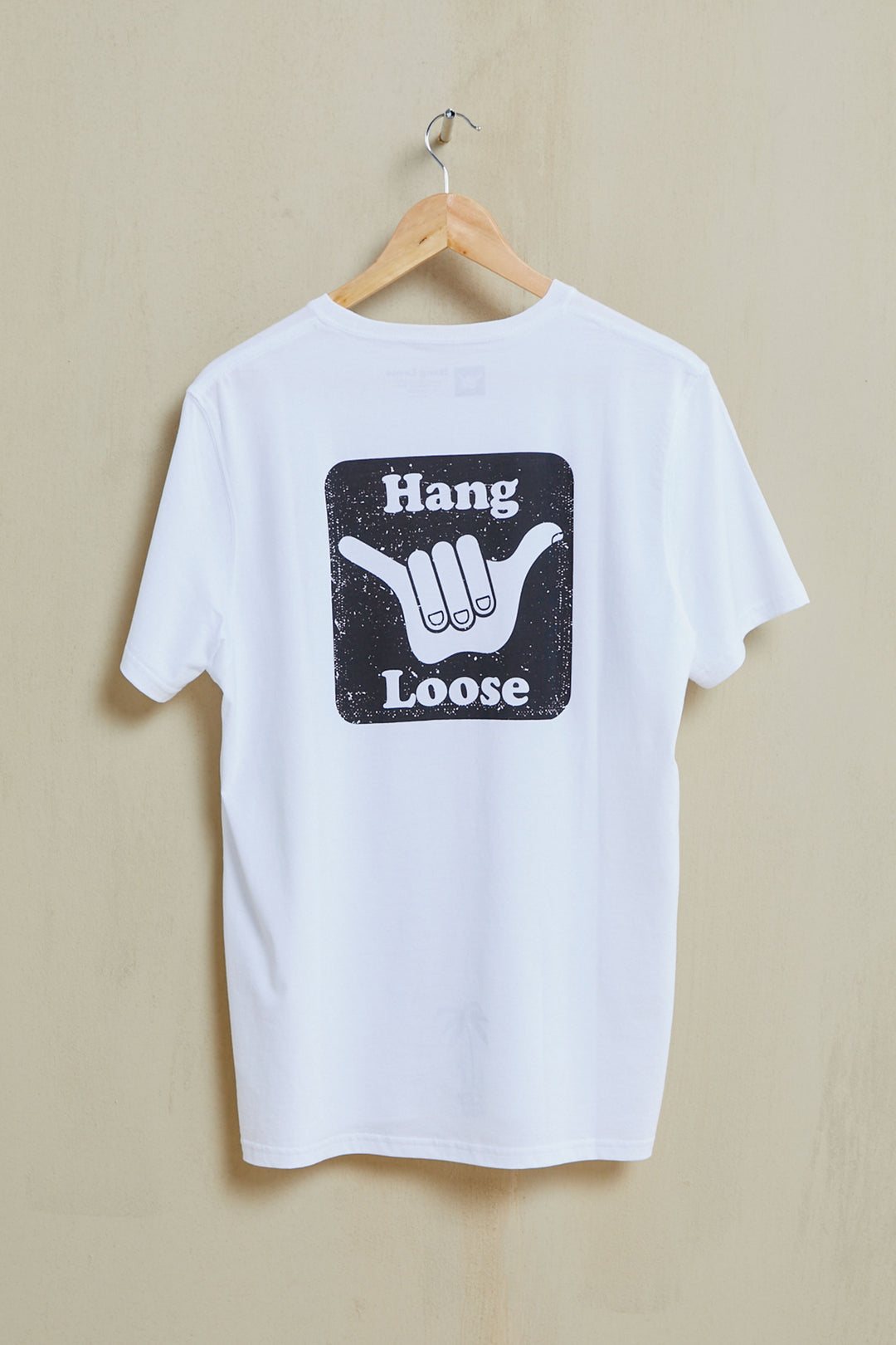 Back Organic PIMA Tee – White - Hang Loose#color_white