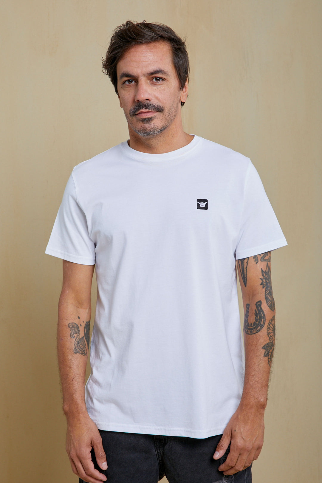 Back Organic PIMA Tee – White - Hang Loose#color_white