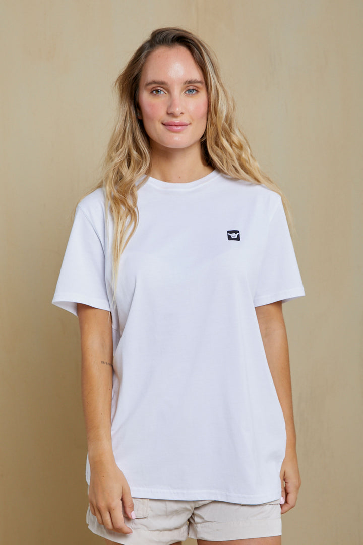 Back Organic PIMA Tee – White - Hang Loose#color_white