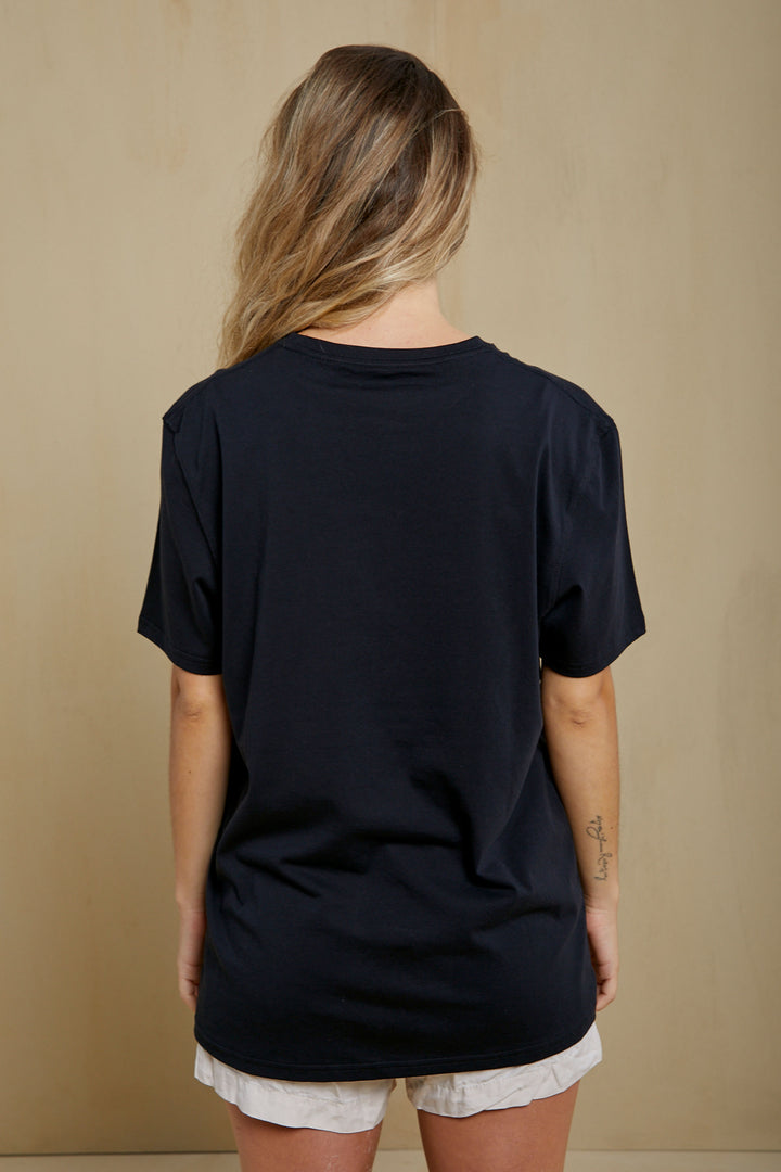 Square Organic PIMA Tee - Black - Hang Loose#color_black