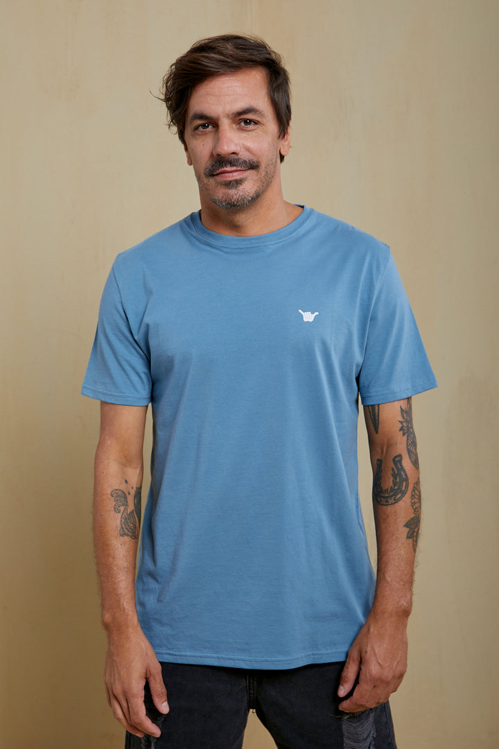 Square Organic PIMA Tee - Slate Blue - Hang Loose#color_slate-blue