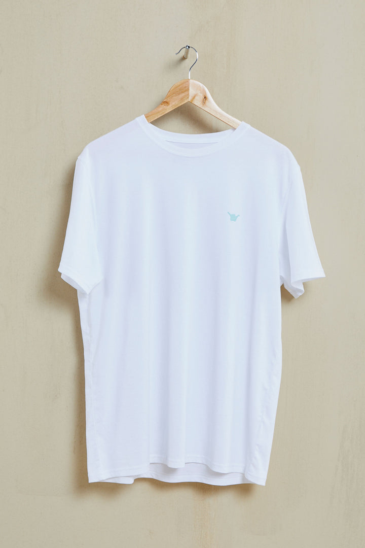 Square Organic PIMA Tee - White - Hang Loose#color_white