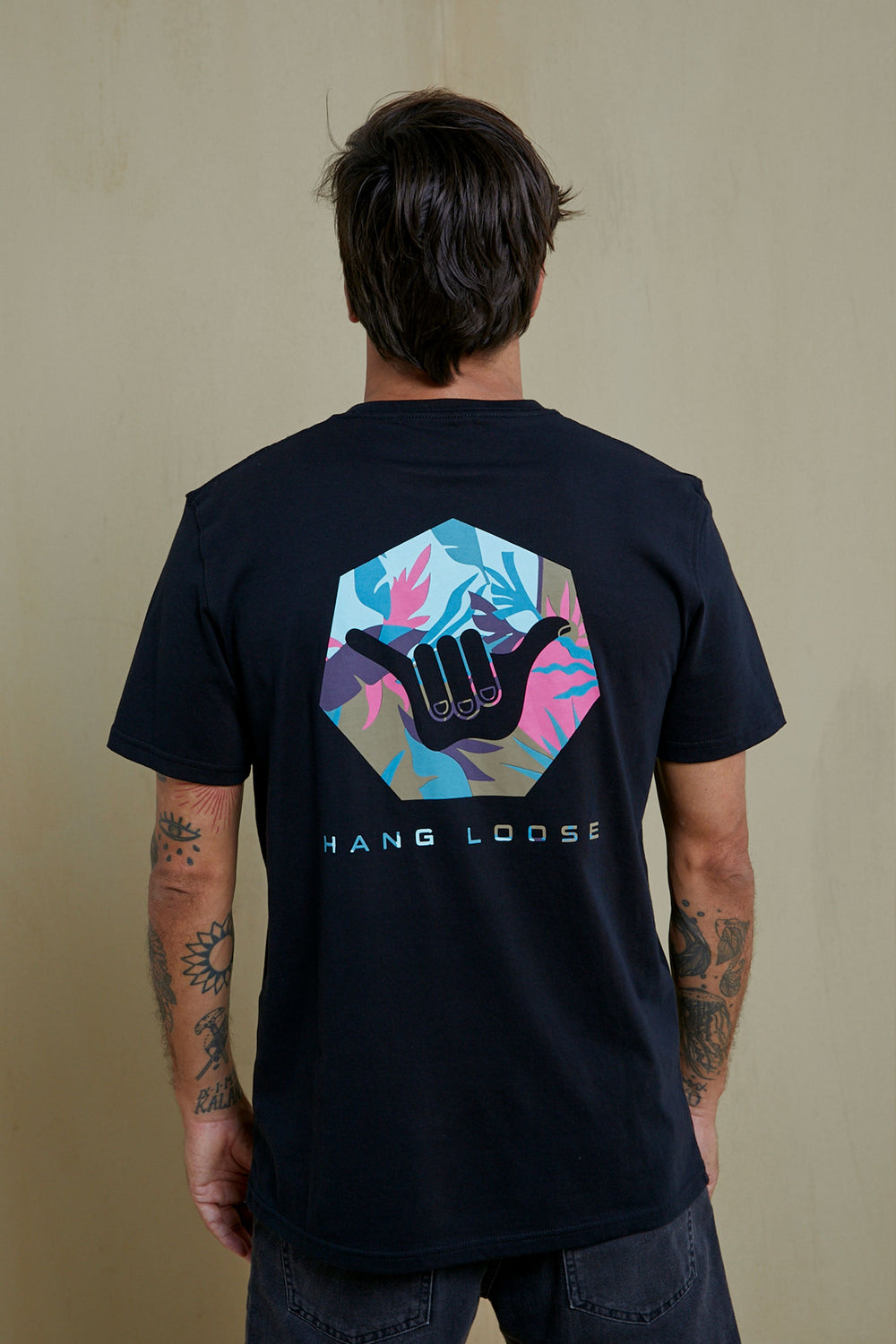 Aloha Organic PIMA Tee – Black - Hang Loose#color_black