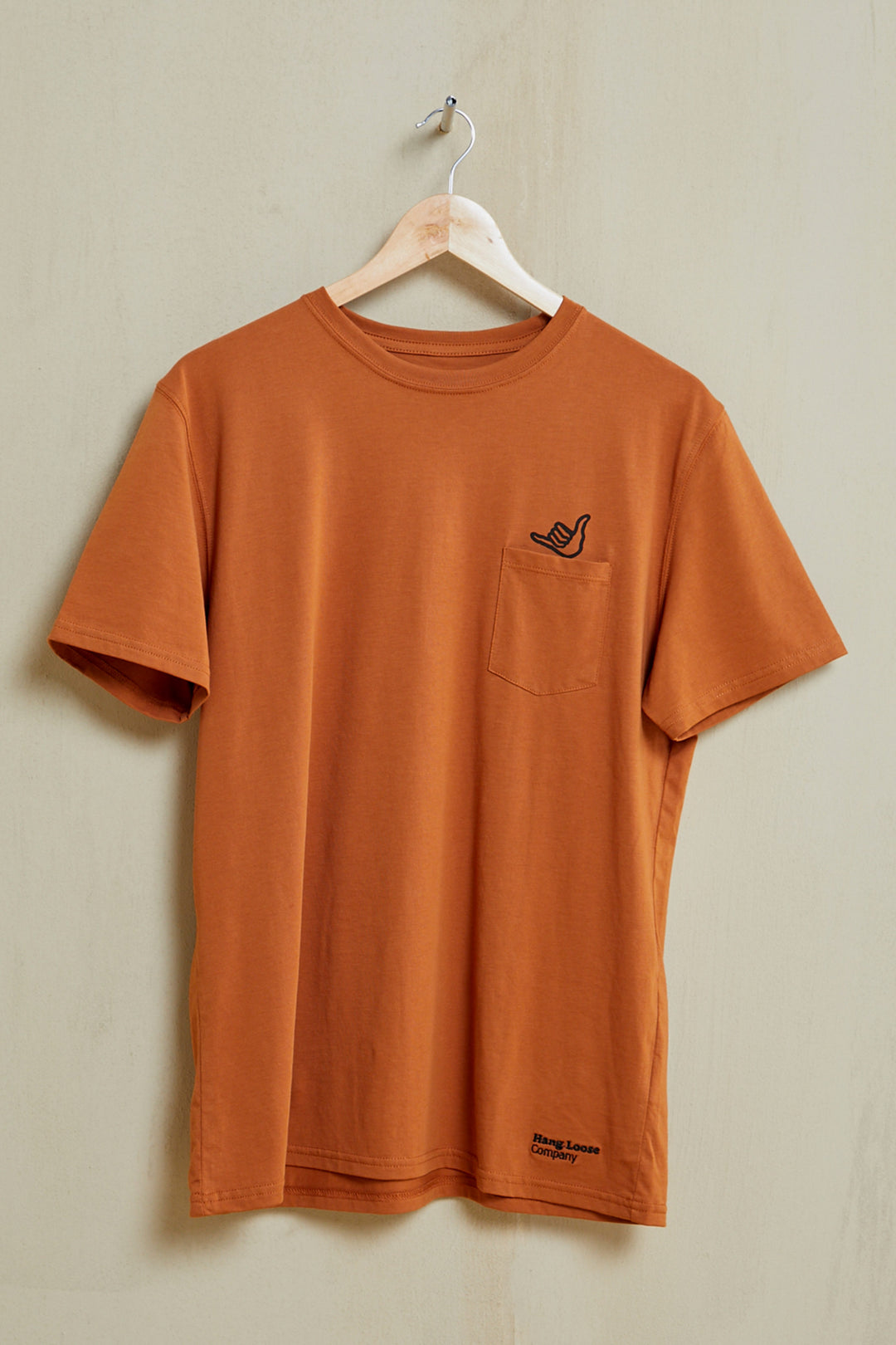 Brody Organic PIMA Pocket Tee - Brick - Hang Loose#color_brick