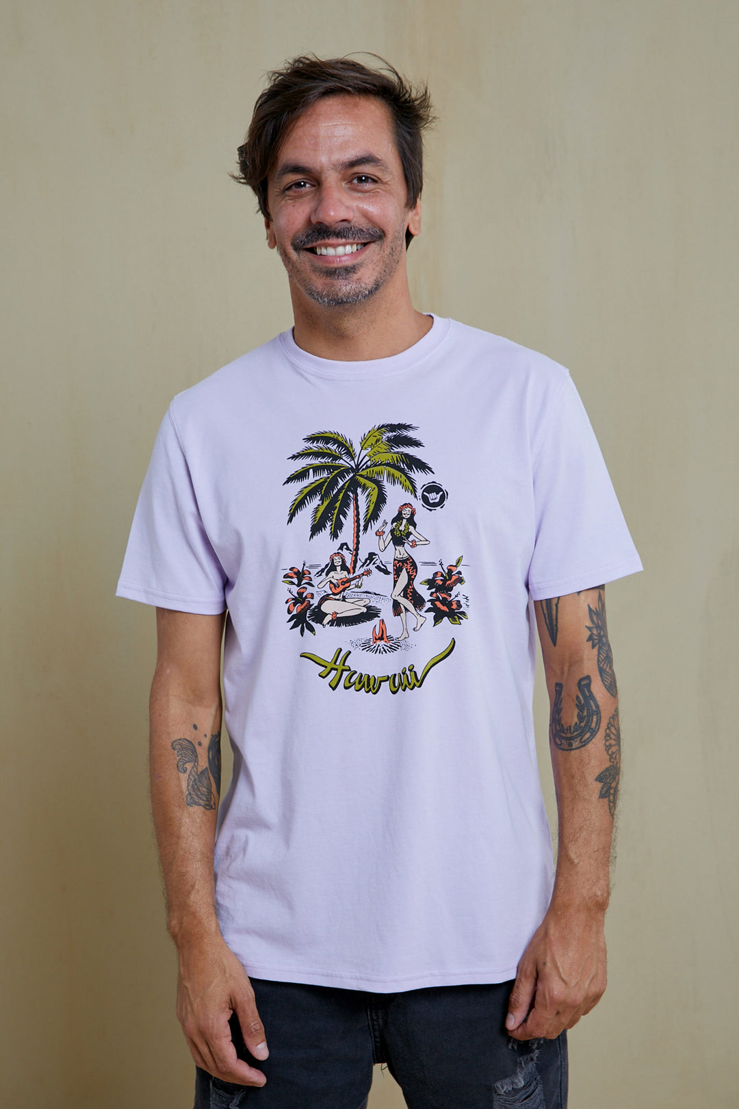 Dancing Organic PIMA Tee - Lilac - Hang Loose#color_lilac