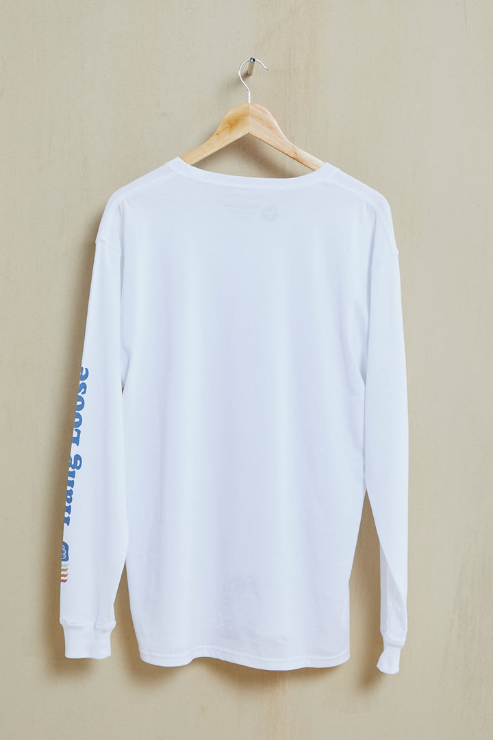 Eighty Two Long Sleeve Organic PIMA Tee – White  - Hang Loose#color_white