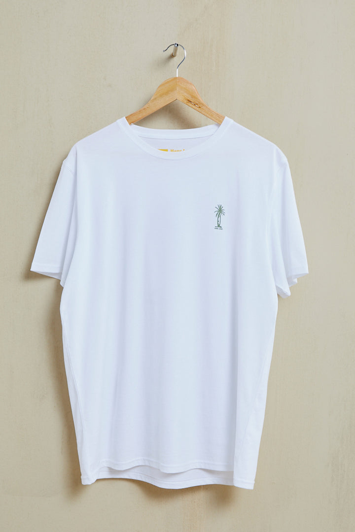 One World Organic PIMA Tee – White - Hang Loose#color_white
