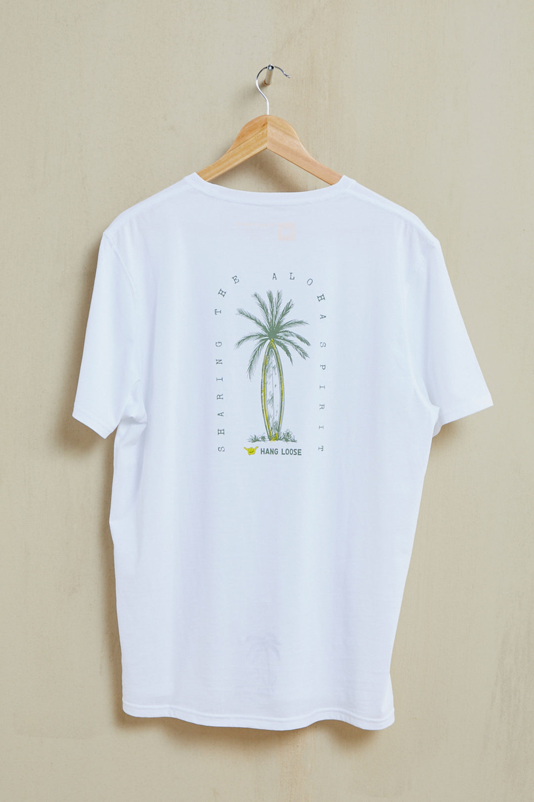 One World Organic PIMA Tee – White - Hang Loose#color_white