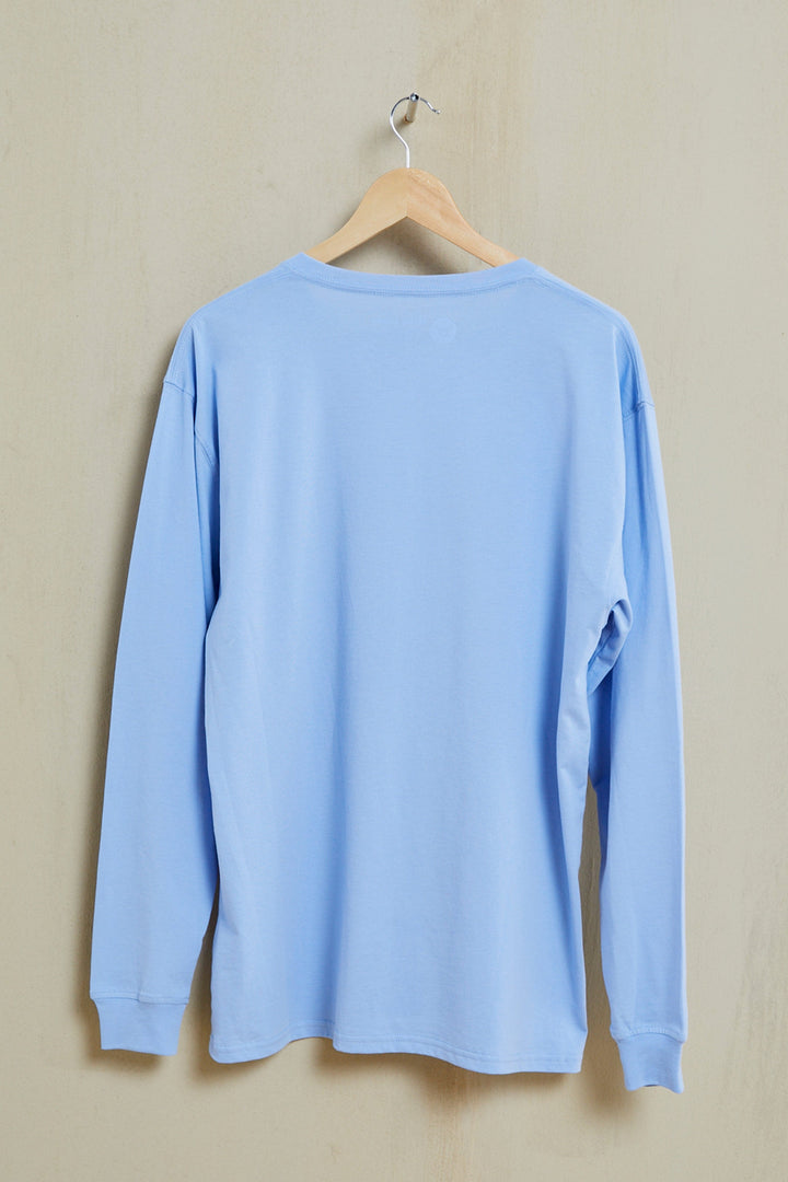 Racing Long Sleeve Organic PIMA Tee – Light Blue - Hang Loose#color_light-blue