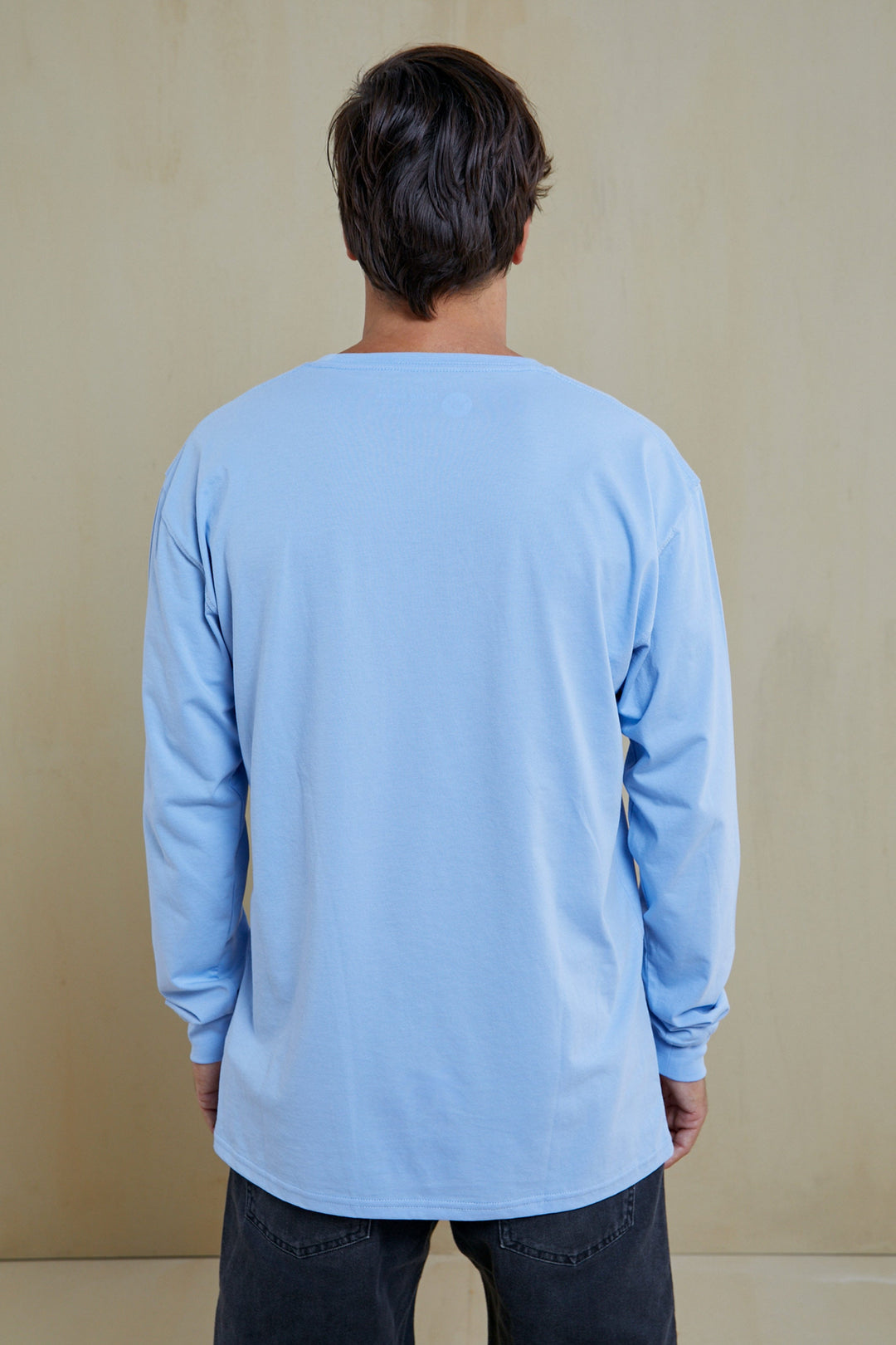 Racing Long Sleeve Organic PIMA Tee – Light Blue - Hang Loose#color_light-blue