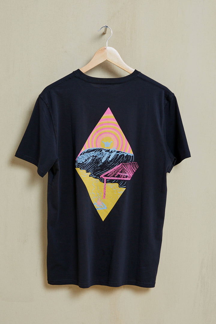 Sunrise Organic PIMA Tee - Black - Hang Loose#color_black