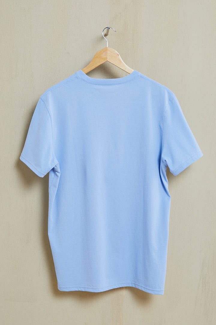 Sunset Organic PIMA Tee - Light Blue - Hang Loose#color_light-blue