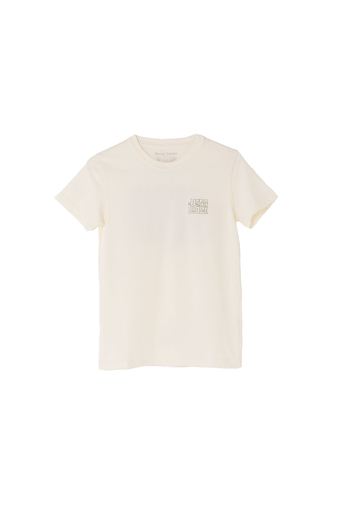 Loco Kids PIMA Tee – Off White - Hang Loose#color_off-white