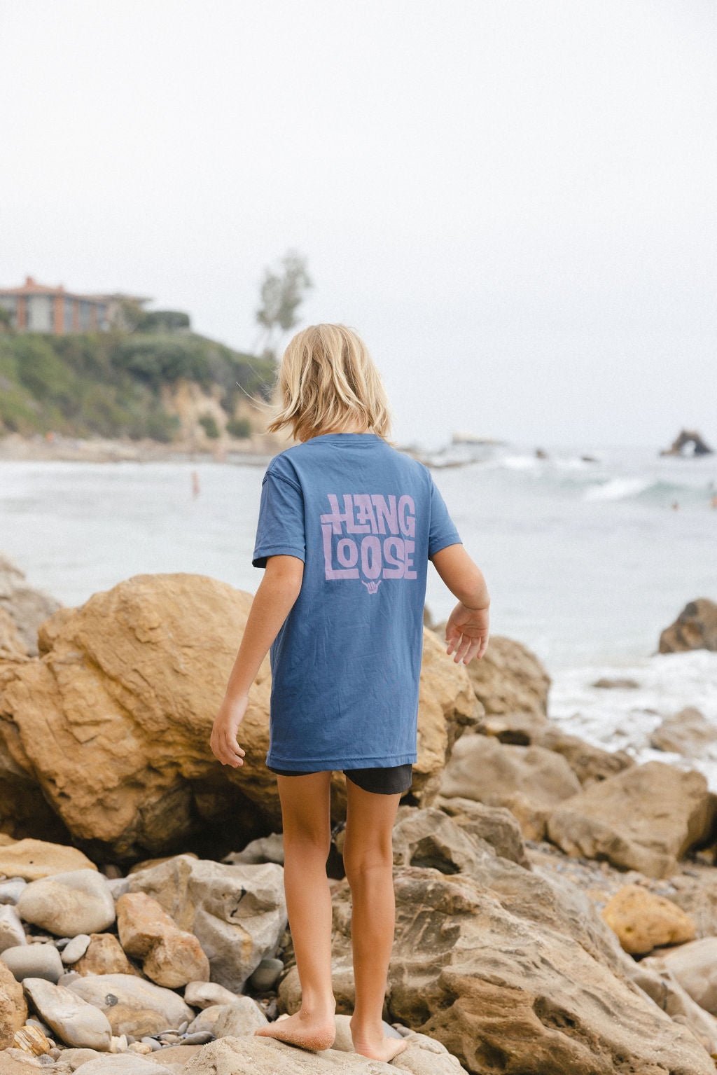 Loco Kids PIMA Tee – Pacific Blue - Hang Loose#color_pacific-blue