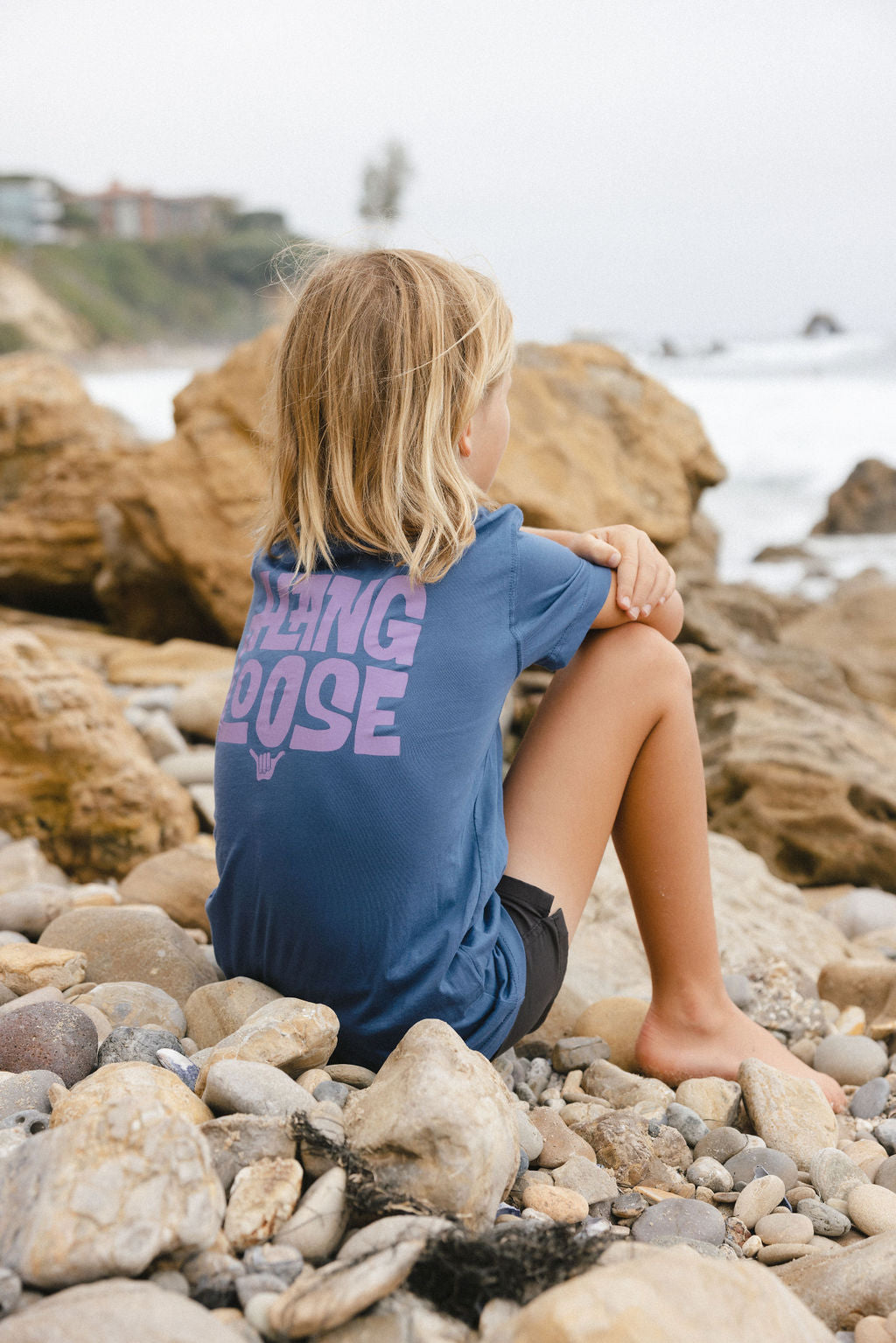 Loco Kids PIMA Tee – Pacific Blue - Hang Loose#color_pacific-blue