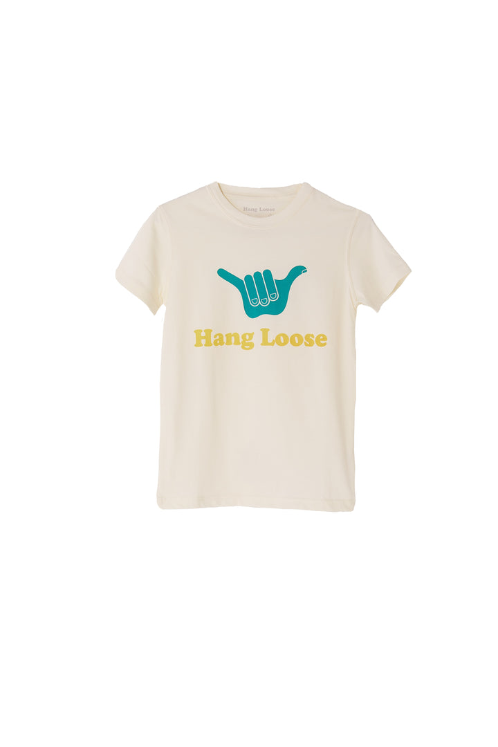 The Looger Kids PIMA Tee – Off White - Hang Loose#color_off-white