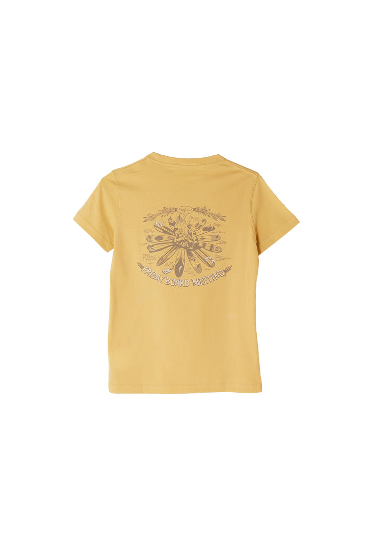 Board Meeting Kids PIMA Tee – straw - Hang Loose#color_straw